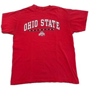 Vintage Ohio State Buckeyes T Shirt Mens Medium Red NCAA College Football Tee
